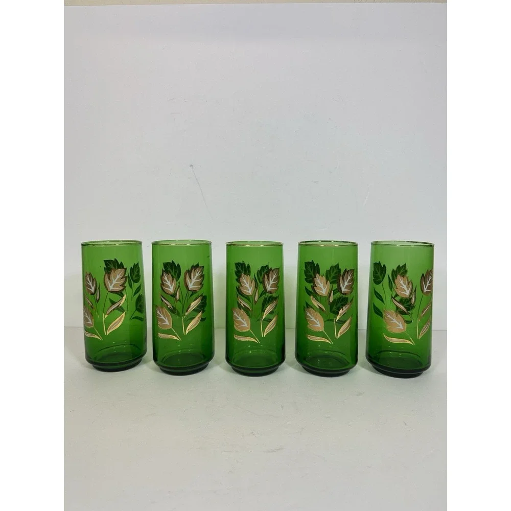 Emerald Green Glasses Tumblers 6